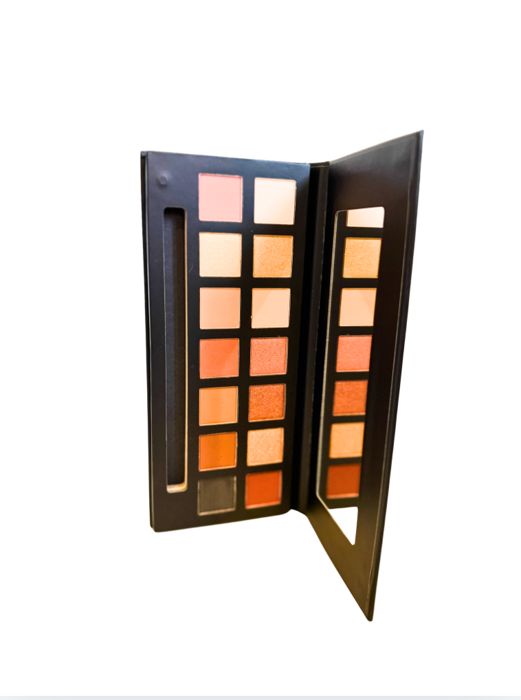 Summer Essentials EYE SHADOW PALETTE ~ 14 Shadows plus duo ended application brush & mirror.